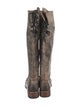 Bed Stu Leather Distressed Accents Riding Boots