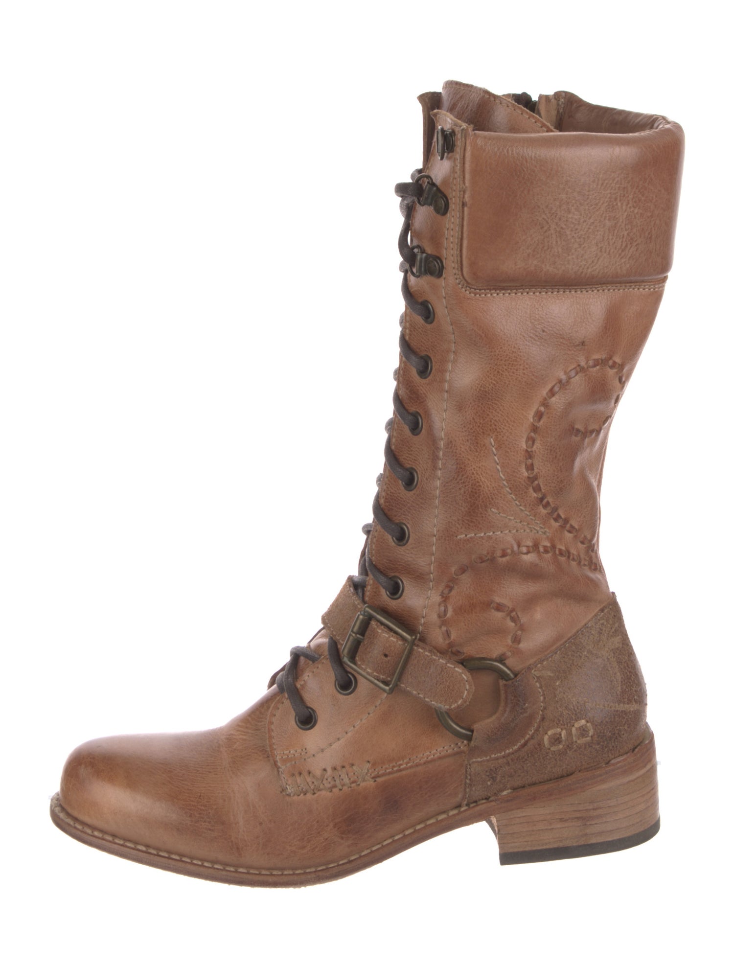 Bed Stu Leather Combat Boots