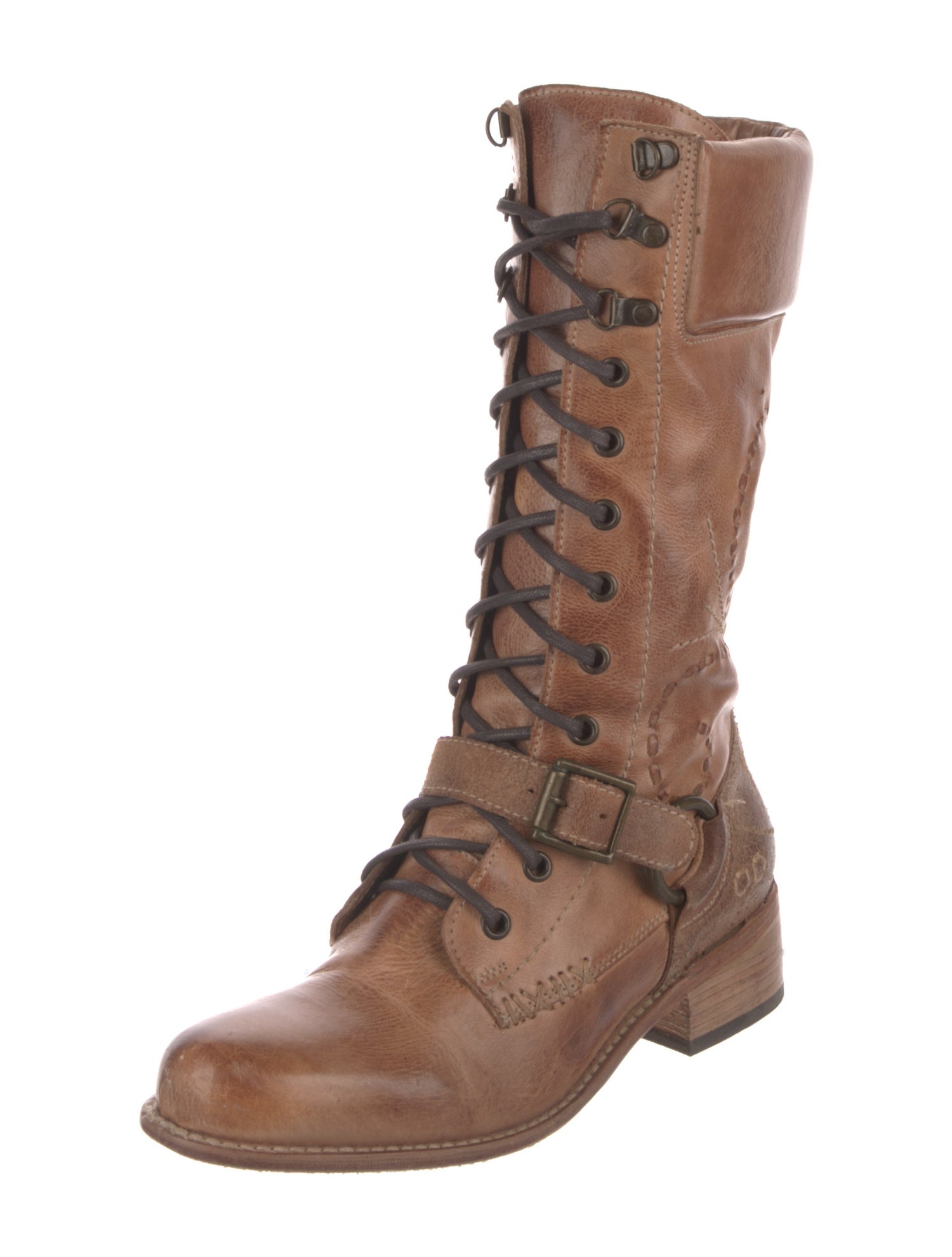 Bed Stu Leather Combat Boots