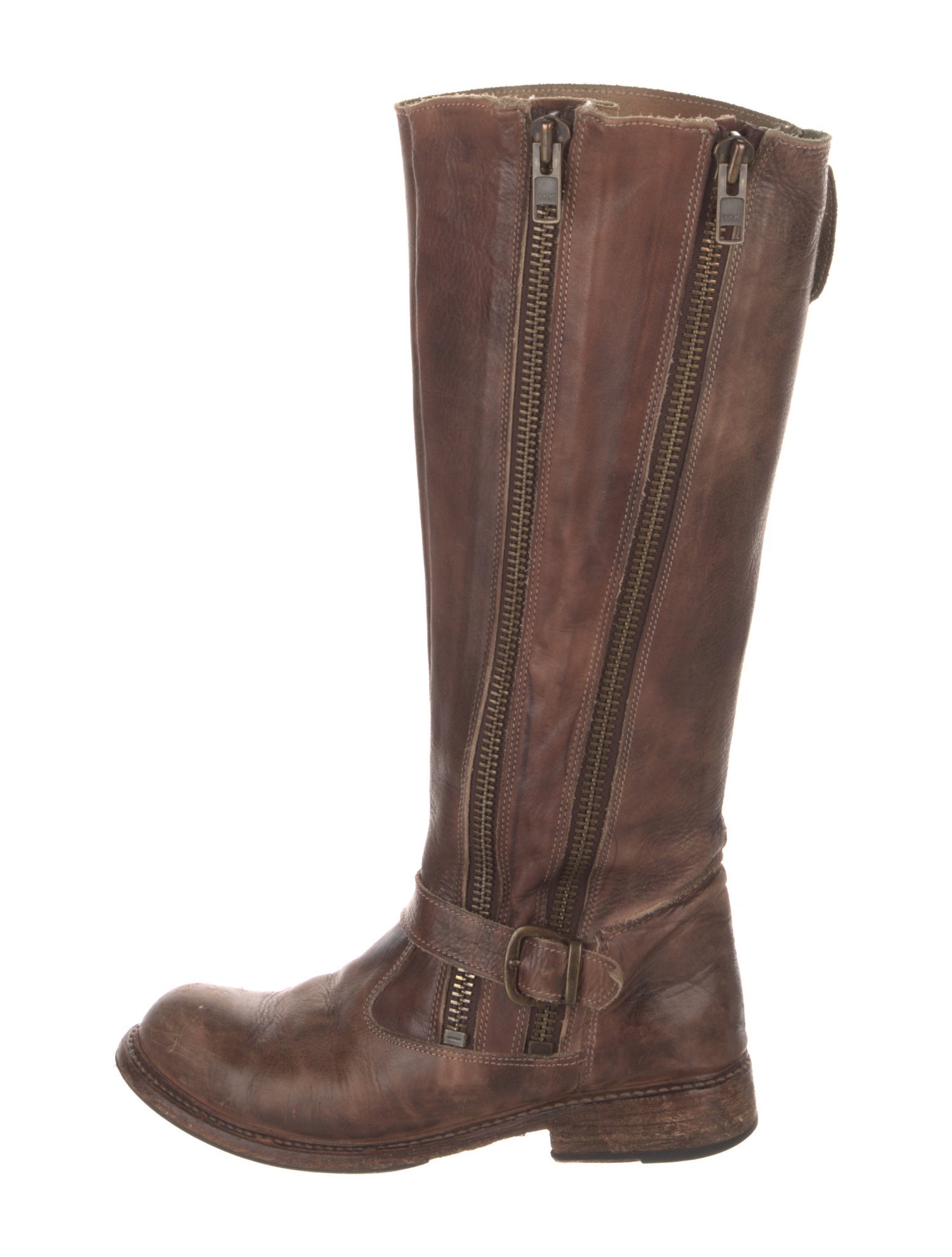 Bed Stu Leather Distressed Accents Riding Boots