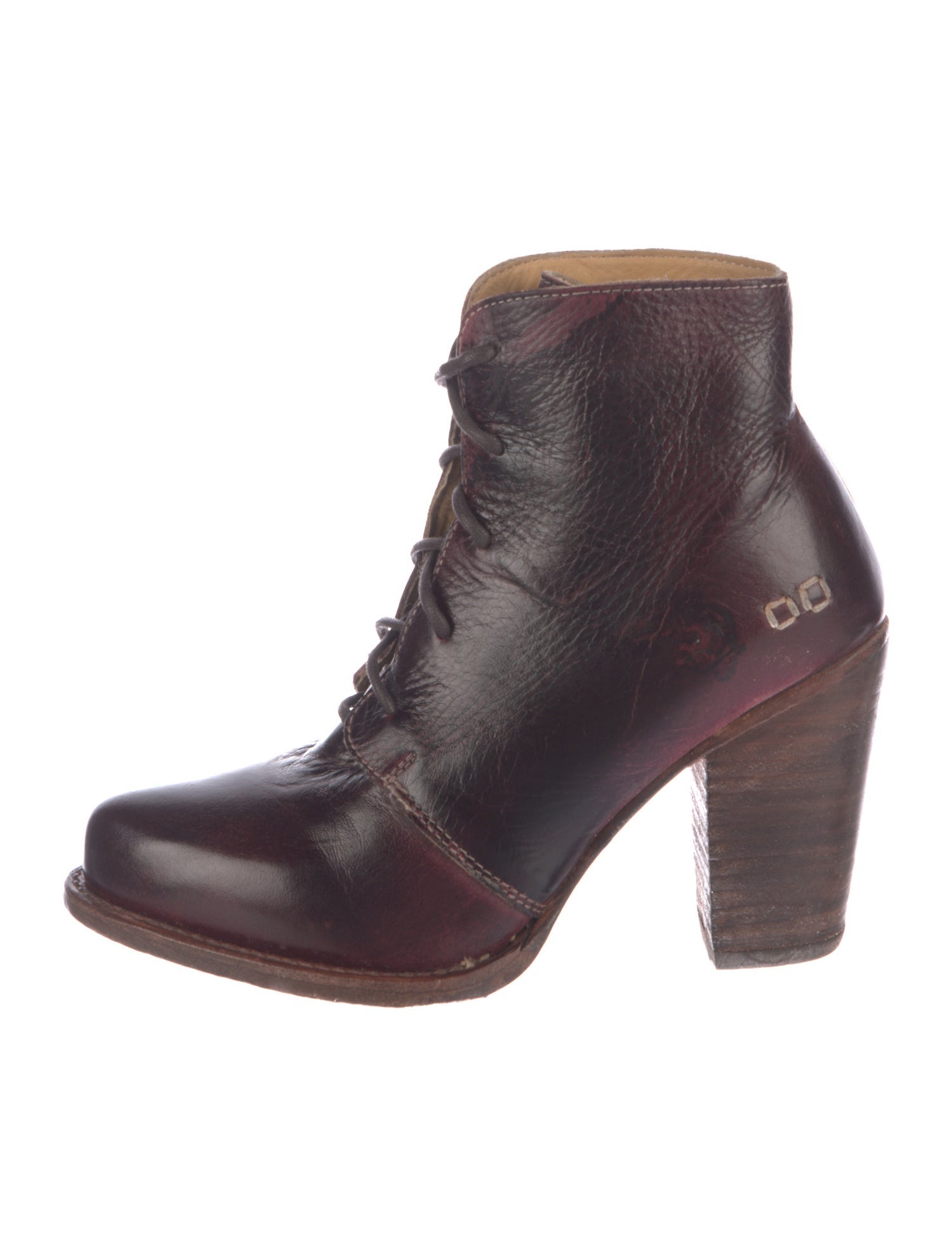 Bed Stu Leather Lace-Up Boots