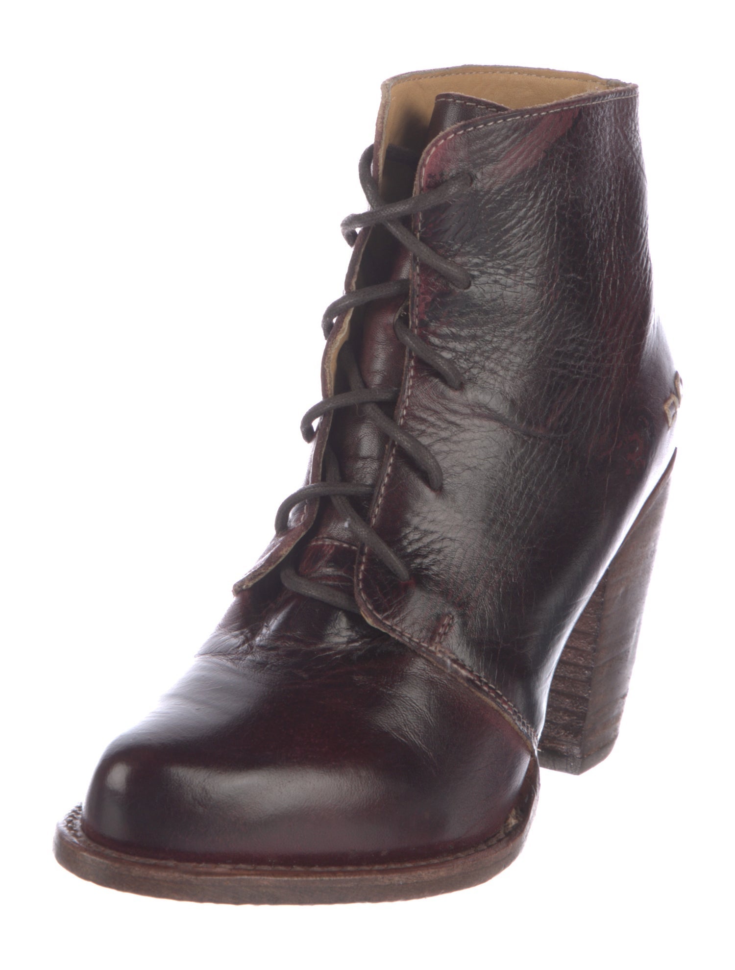 Bed Stu Leather Lace-Up Boots