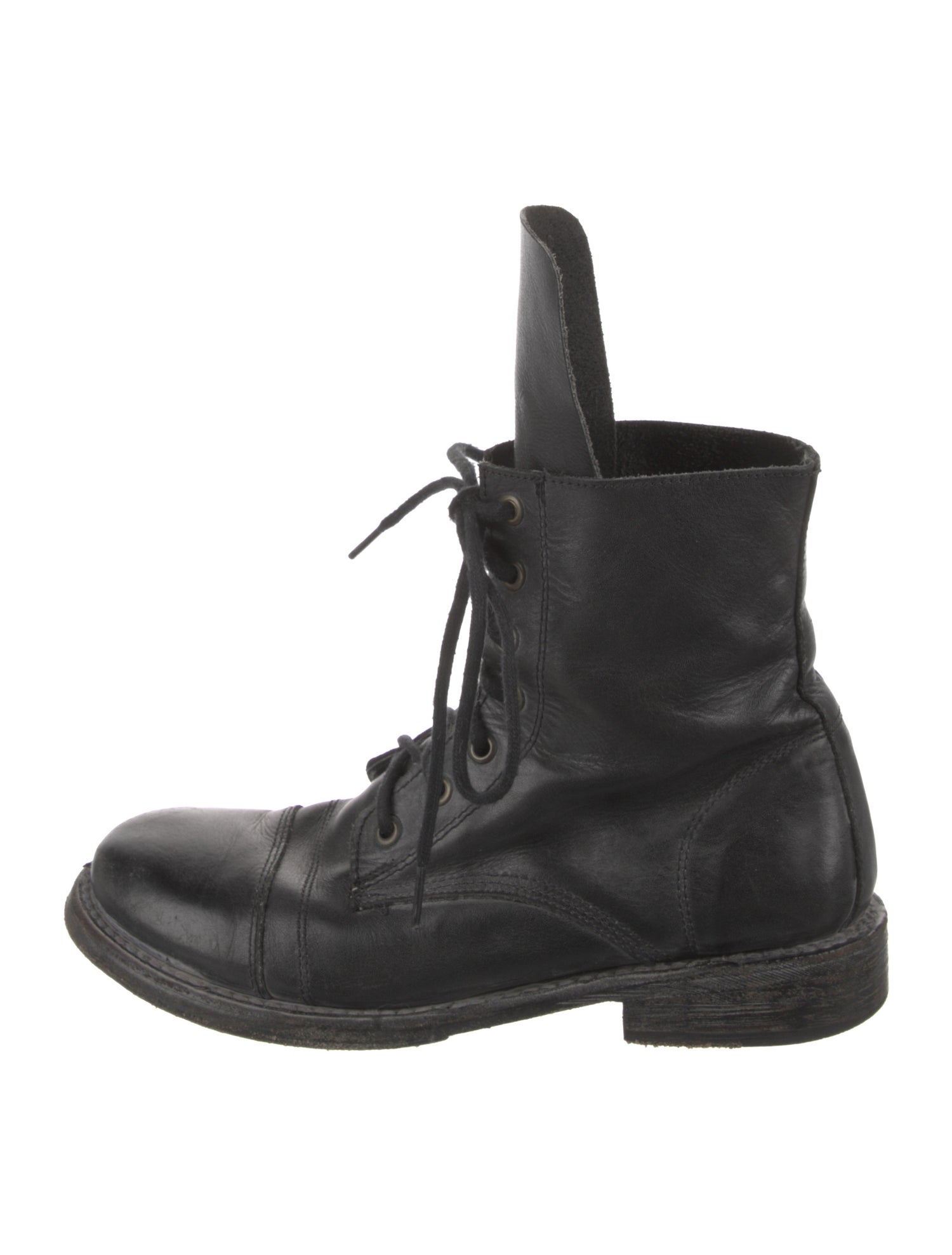 Bed Stu Leather Combat Boots