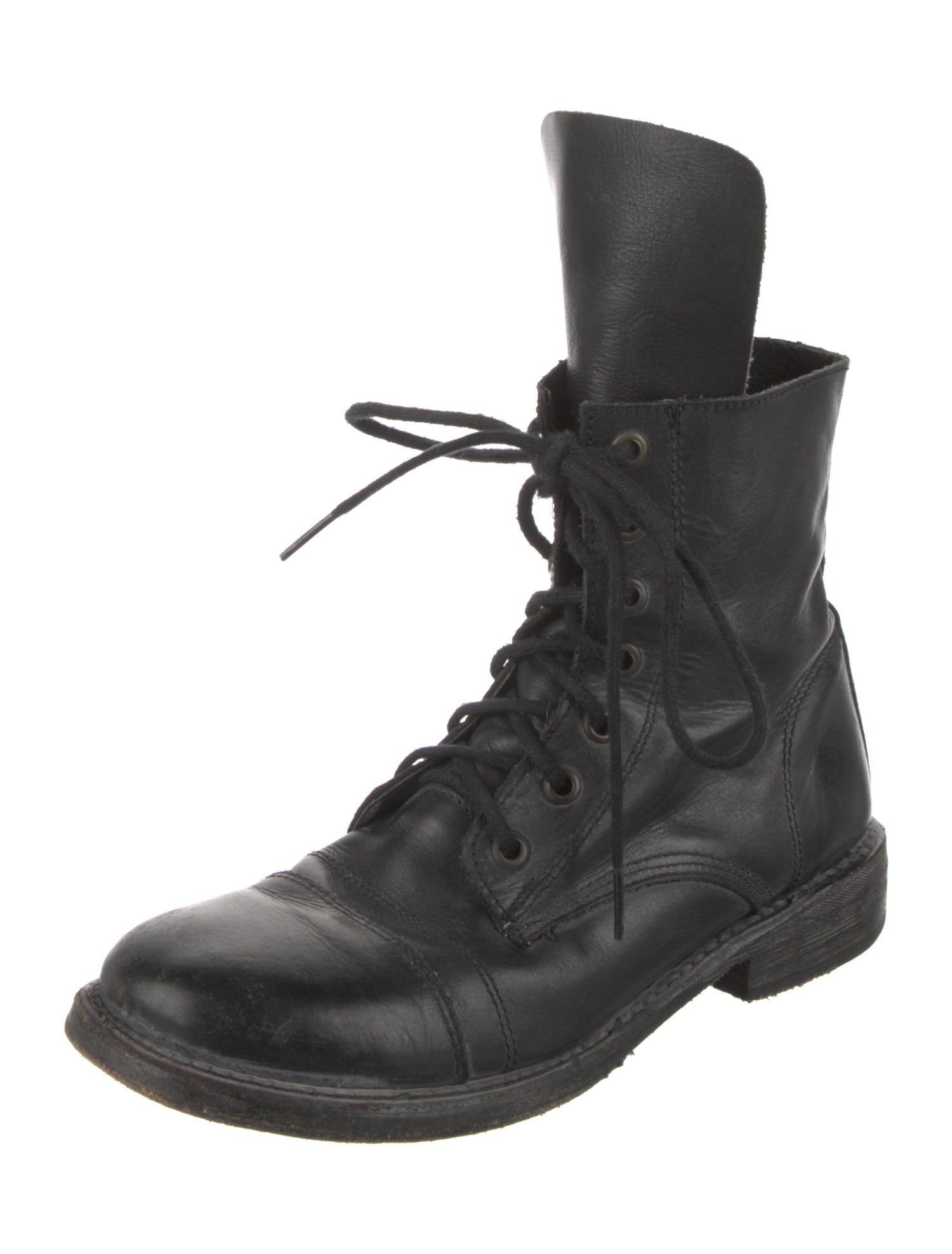 Bed Stu Leather Combat Boots