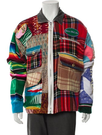 Better With Age Plaid Print Bomber Jacket