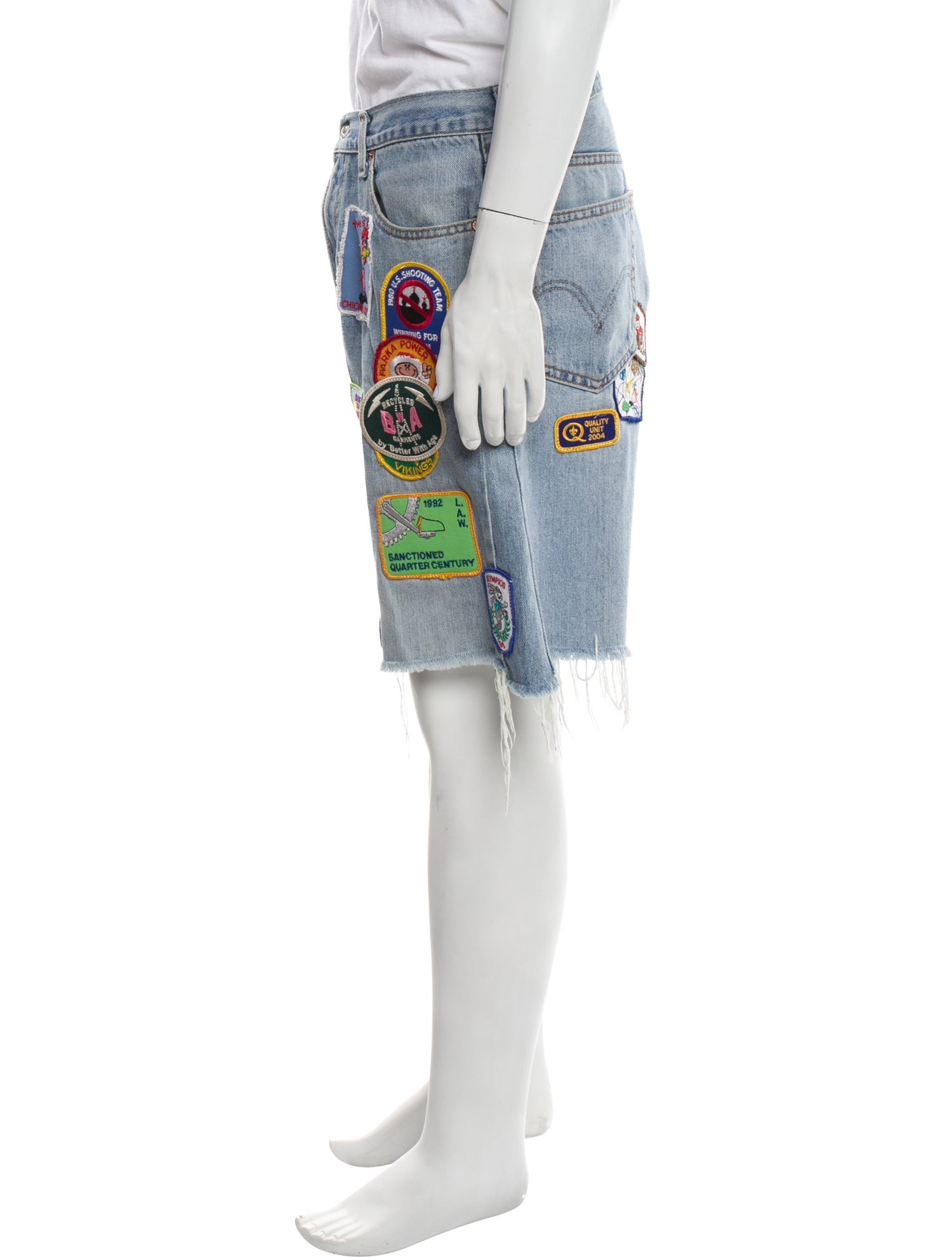 Better With Age Printed Denim Shorts