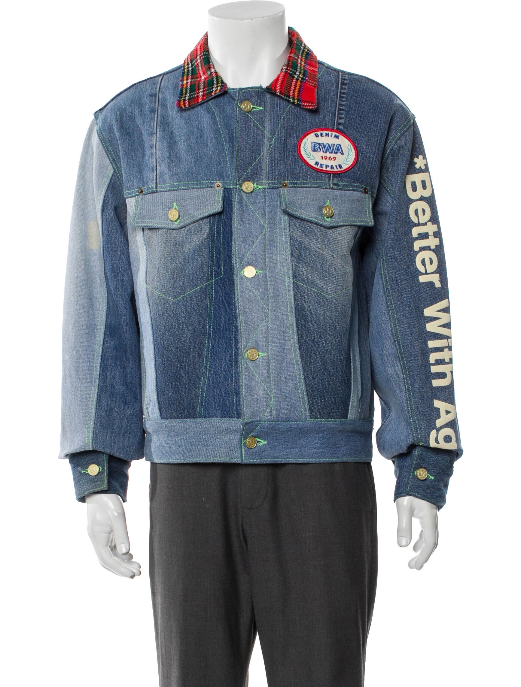 Better With Age Printed Denim Jacket