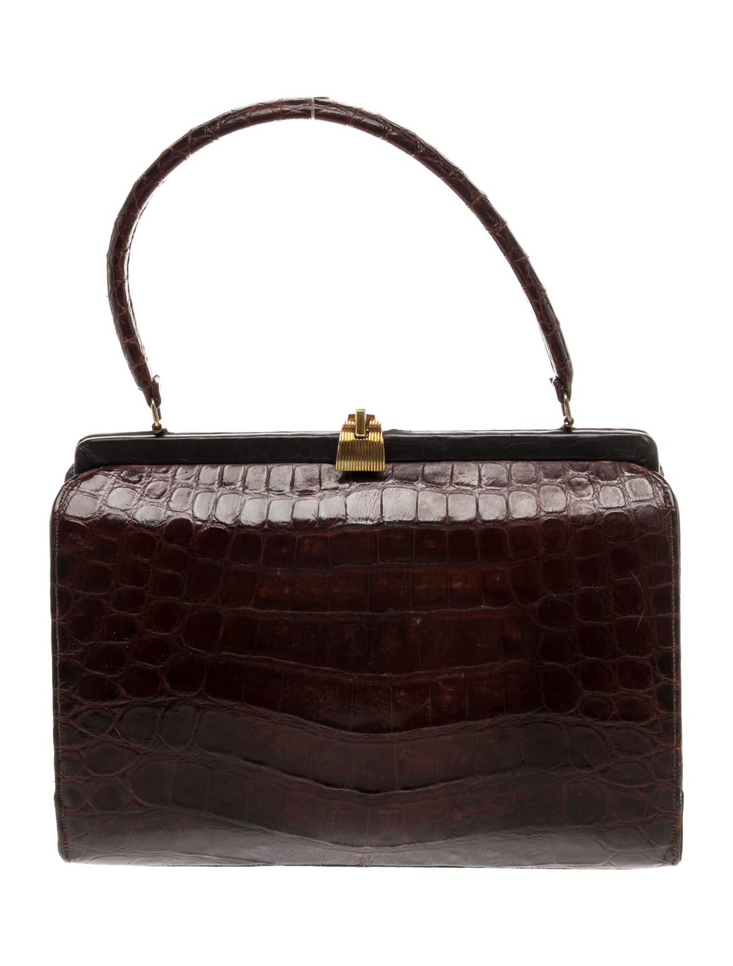 Bellestone Embossed Leather Top Handle Bag