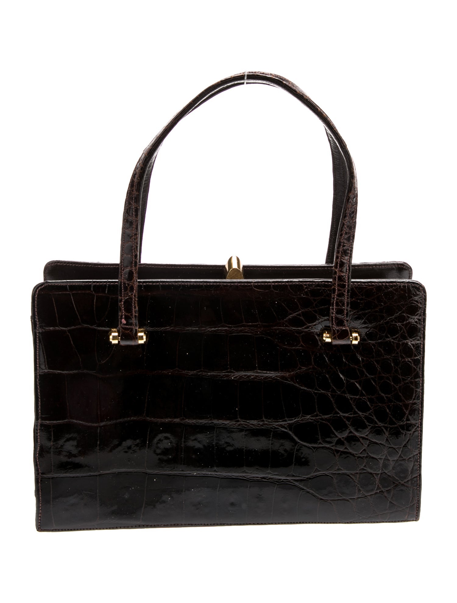 Bellestone Embossed Leather Top Handle Bag