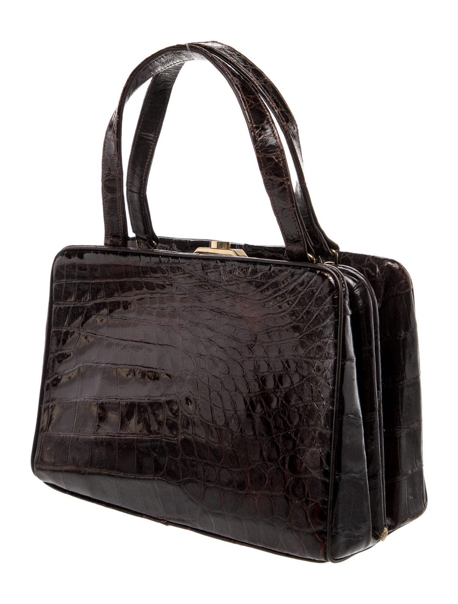 Bellestone Crocodile Top Handle Bag Vintage