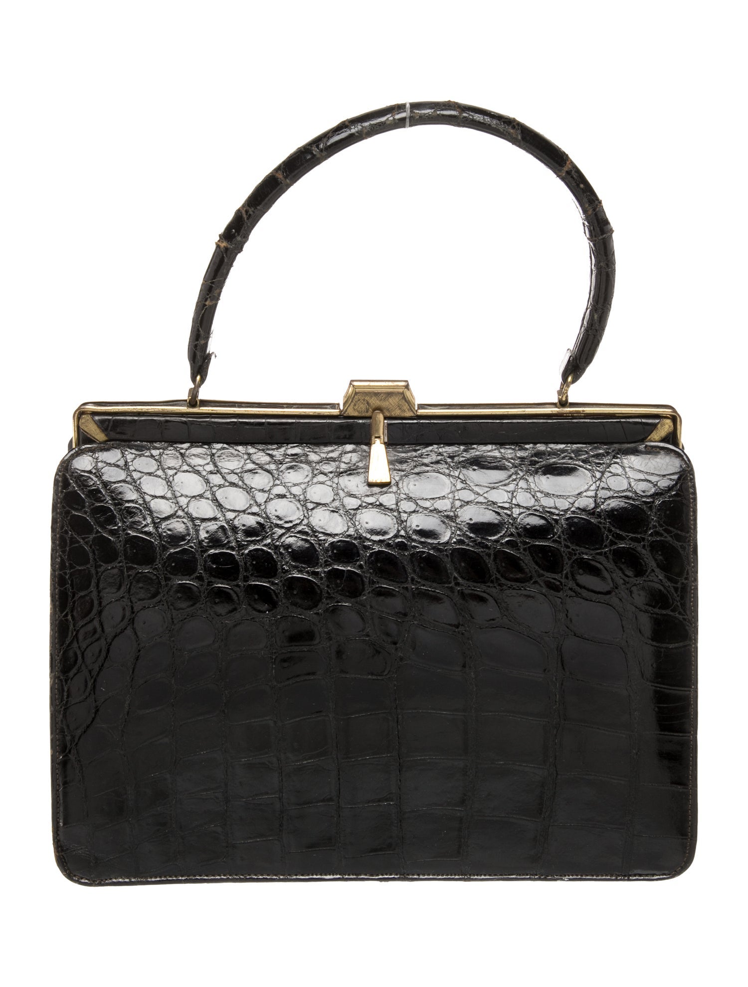 Bellestone Embossed Leather Top Handle Bag