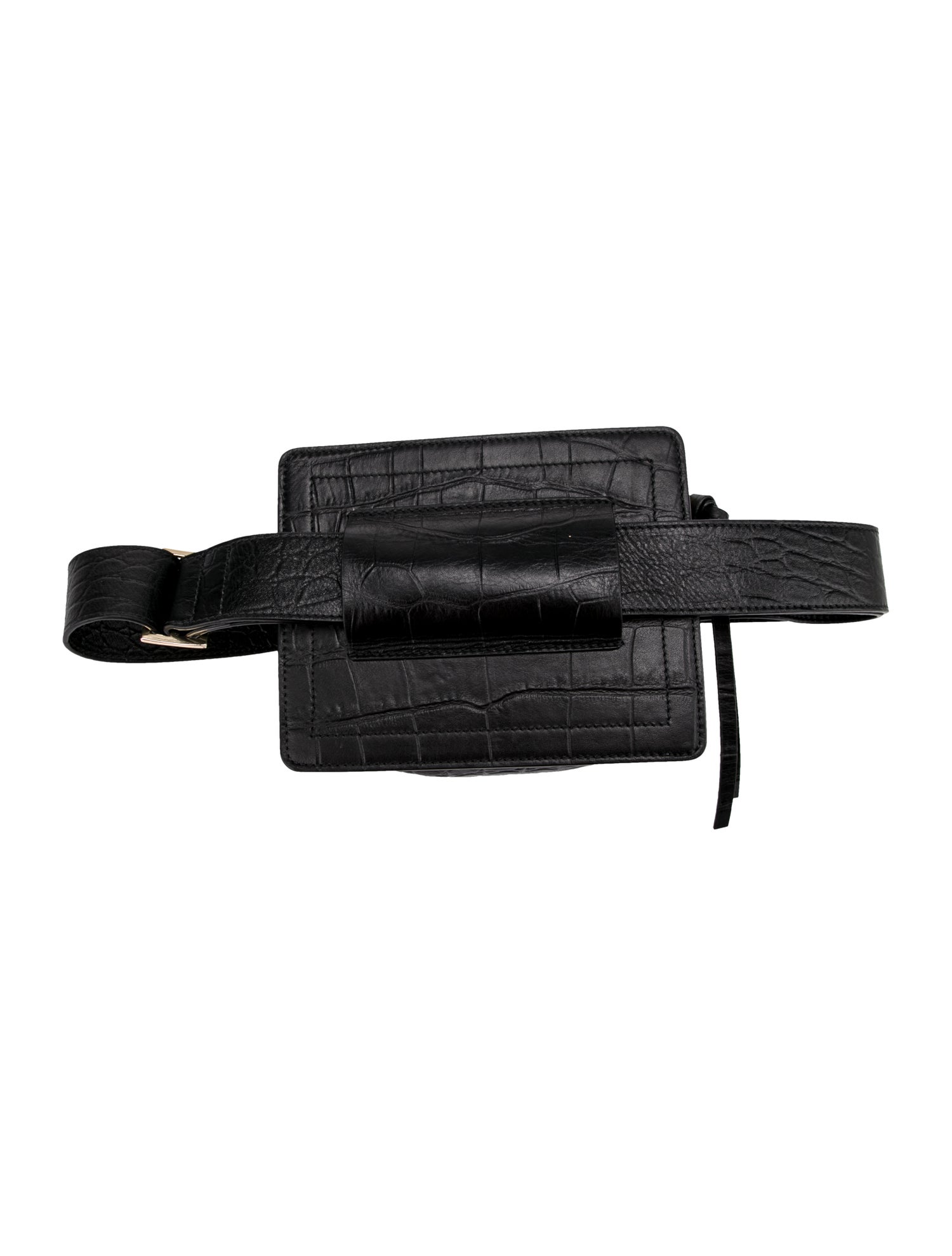 Bene Embossed Leather Belt Bag