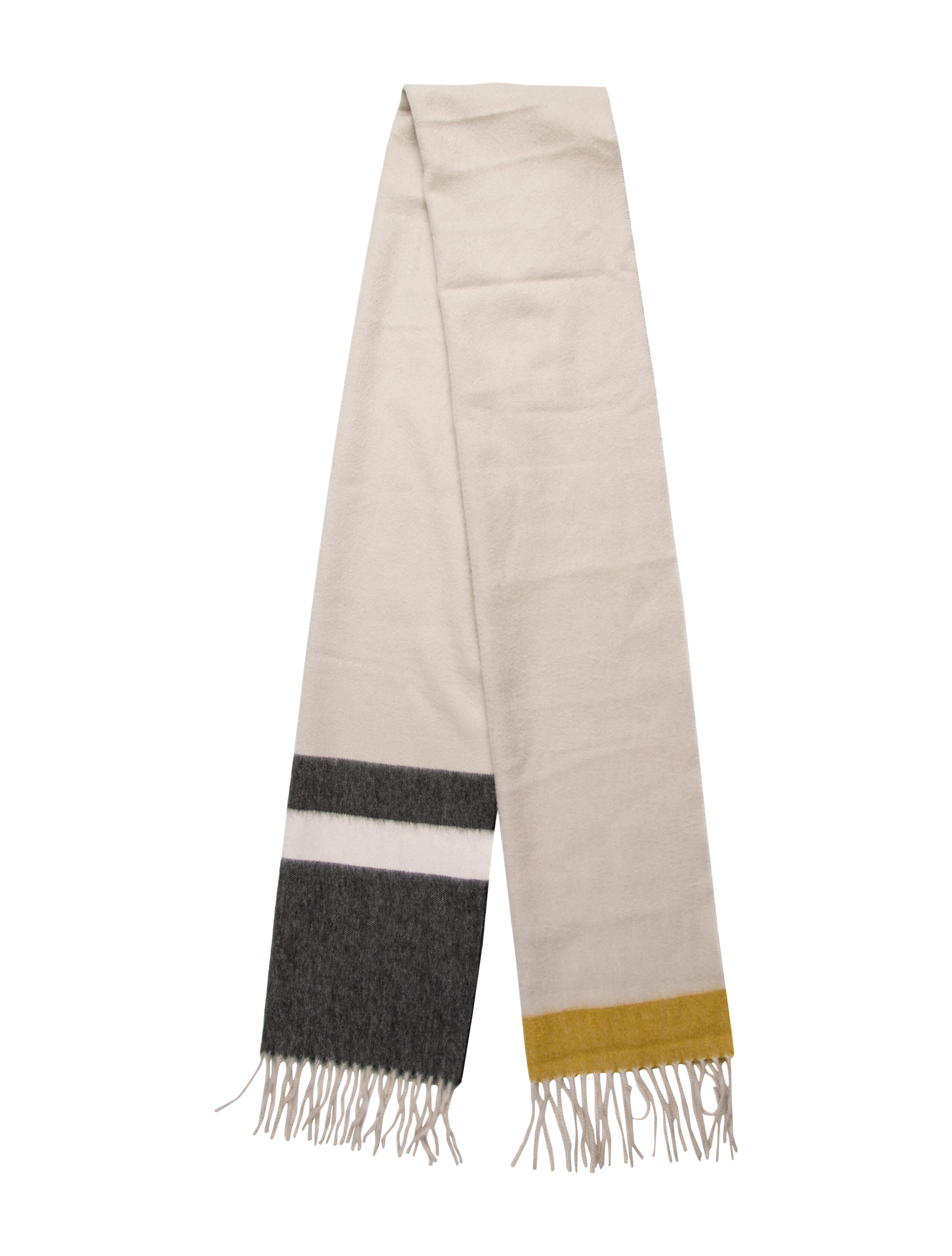 Begg & Co Cashmere Colorblock Pattern Scarf