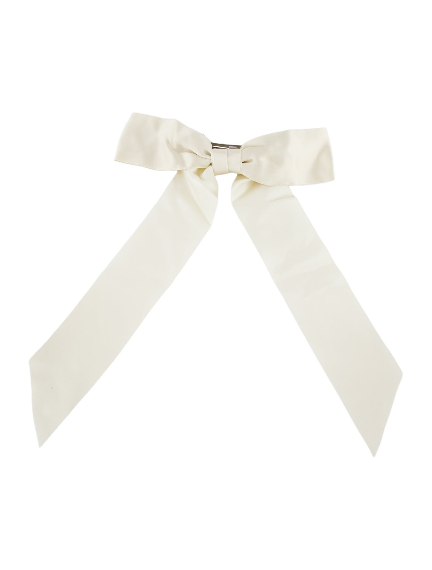 Jennifer Behr white bow metal clip w/Tags