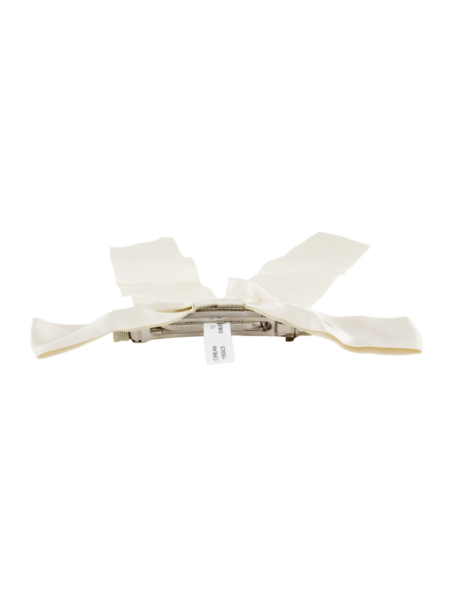 Jennifer Behr white bow metal clip w/Tags