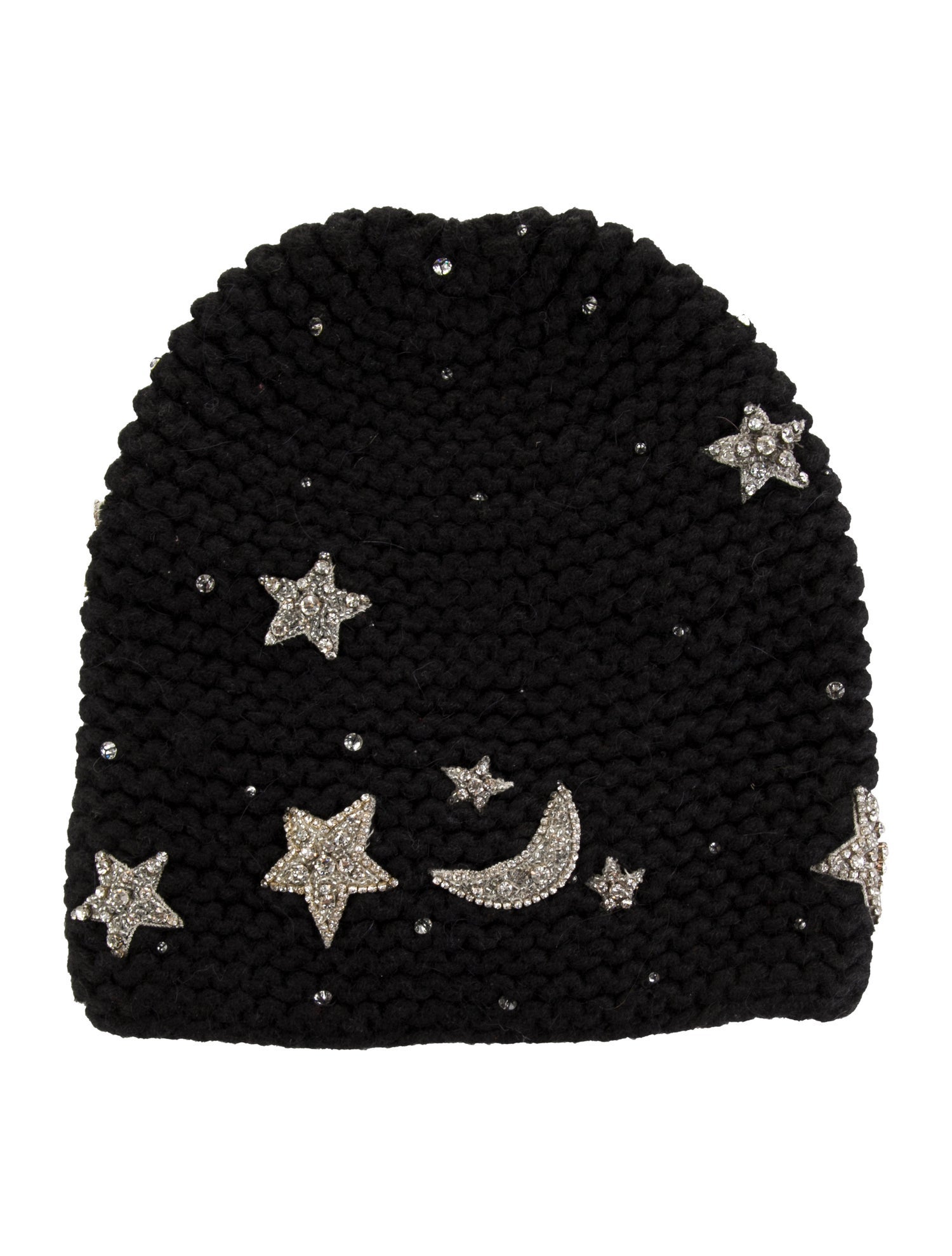 Jennifer Behr Crystal Embellished Knit Beanie