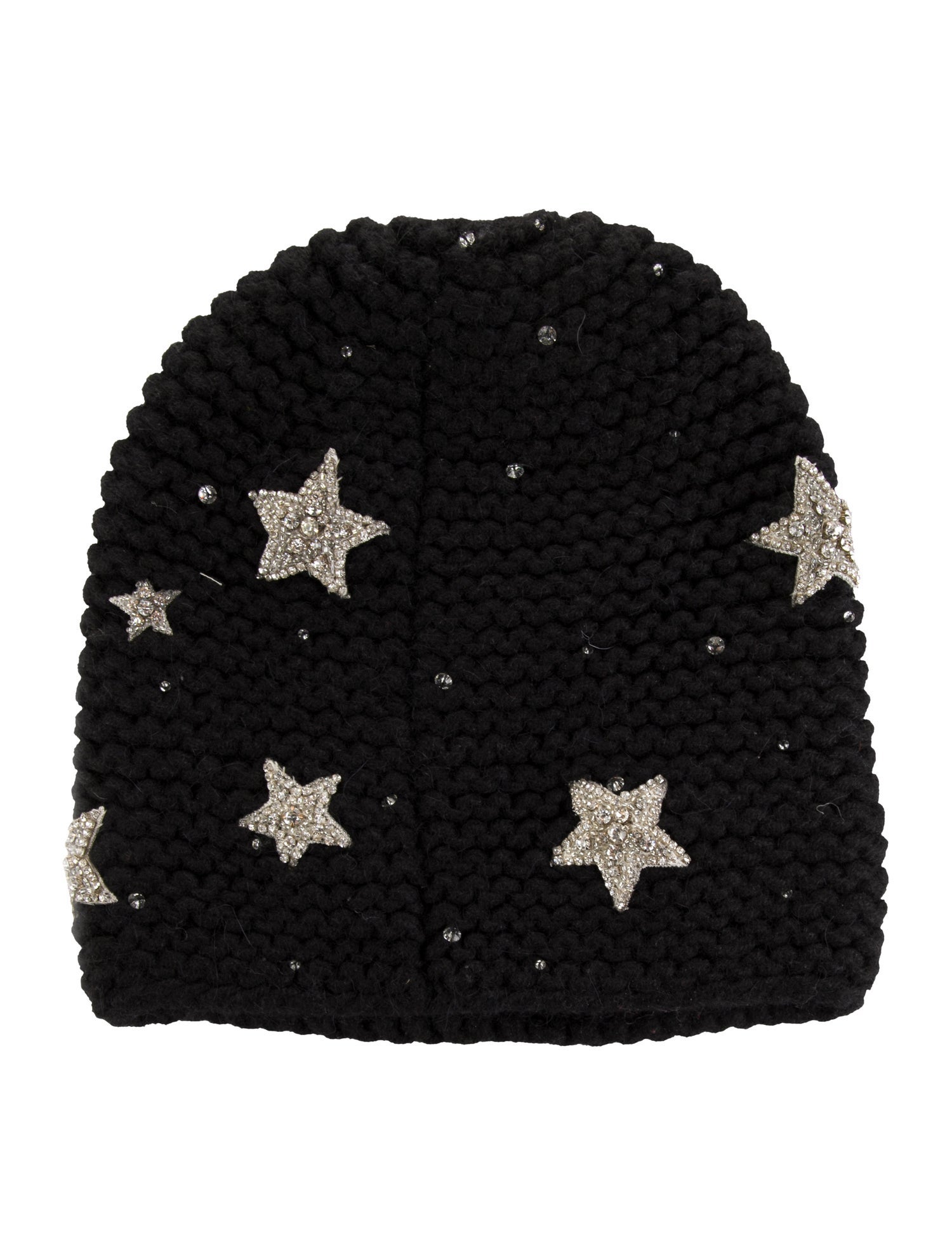 Jennifer Behr Crystal Embellished Knit Beanie