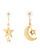 Jennifer Behr Crystal Star/Moon Drop Hoop Earrings