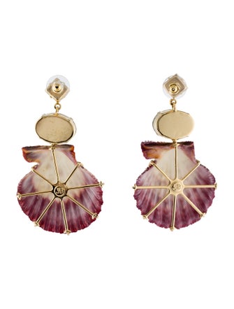 Jennifer Behr Crystal Aegean Shell Drop Earrings