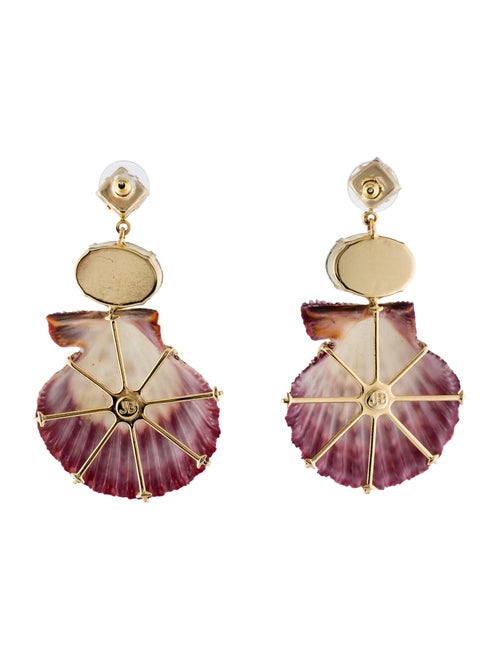 Jennifer Behr Crystal Aegean Shell Drop Earrings