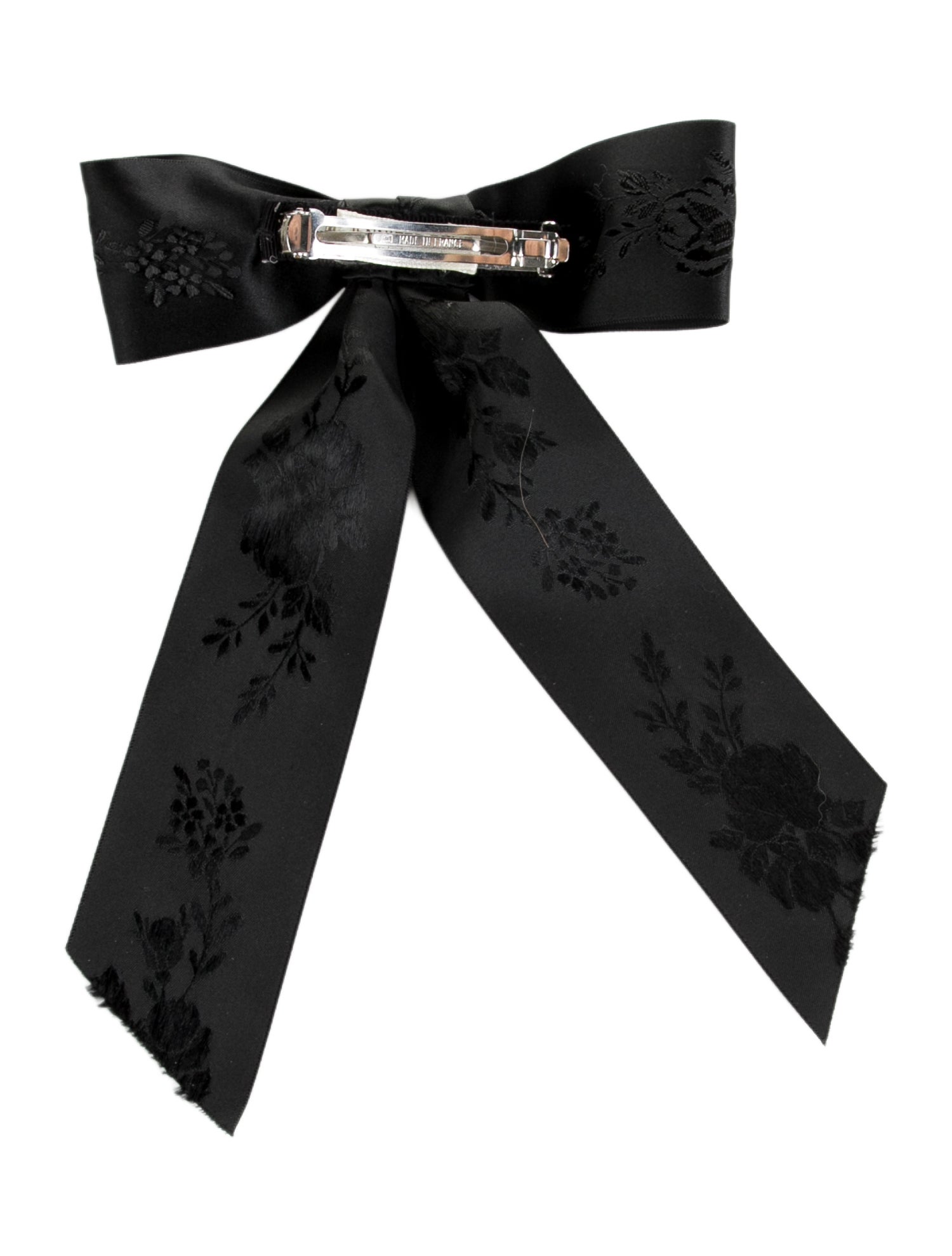 Jennifer Behr Embroidered Bow Hair Clip