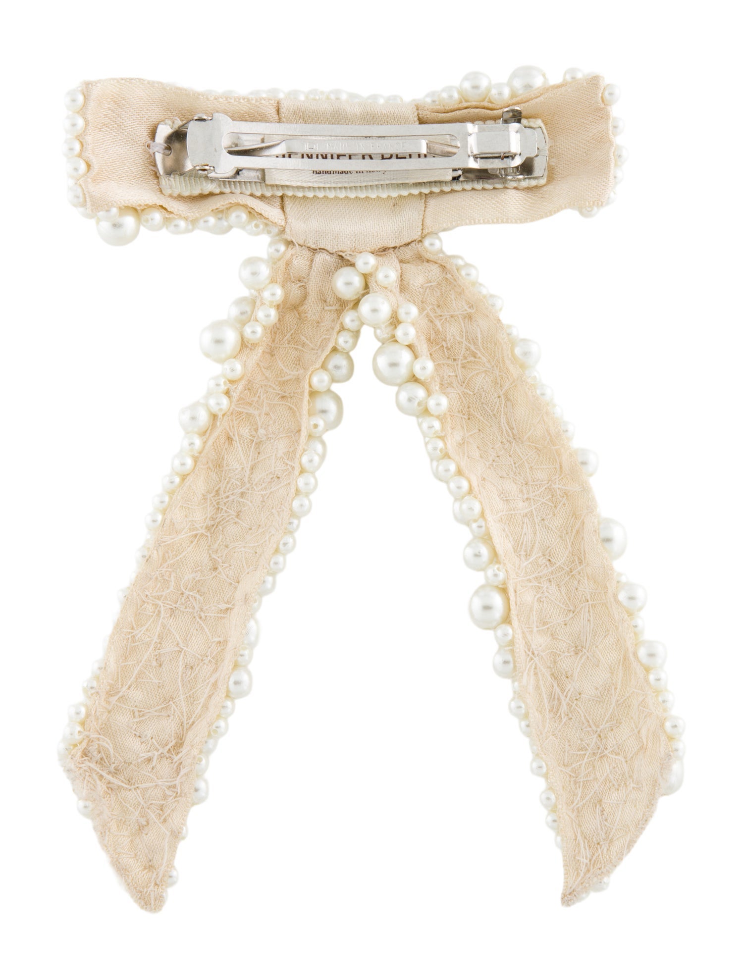 Jennifer Behr Beaded Satin Hair Clip