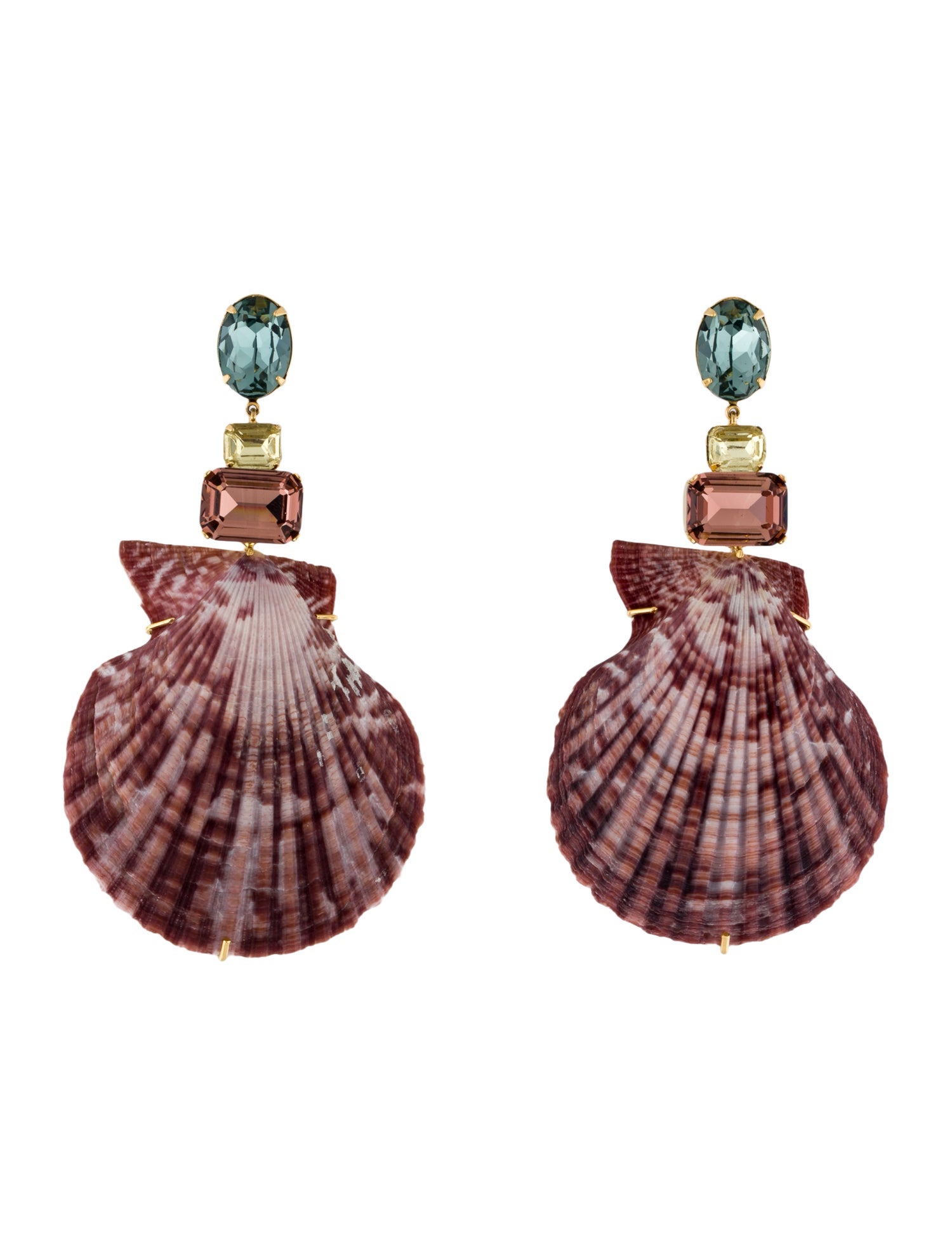 Jennifer Behr Crysta & Shell Calabria Drop Earrings