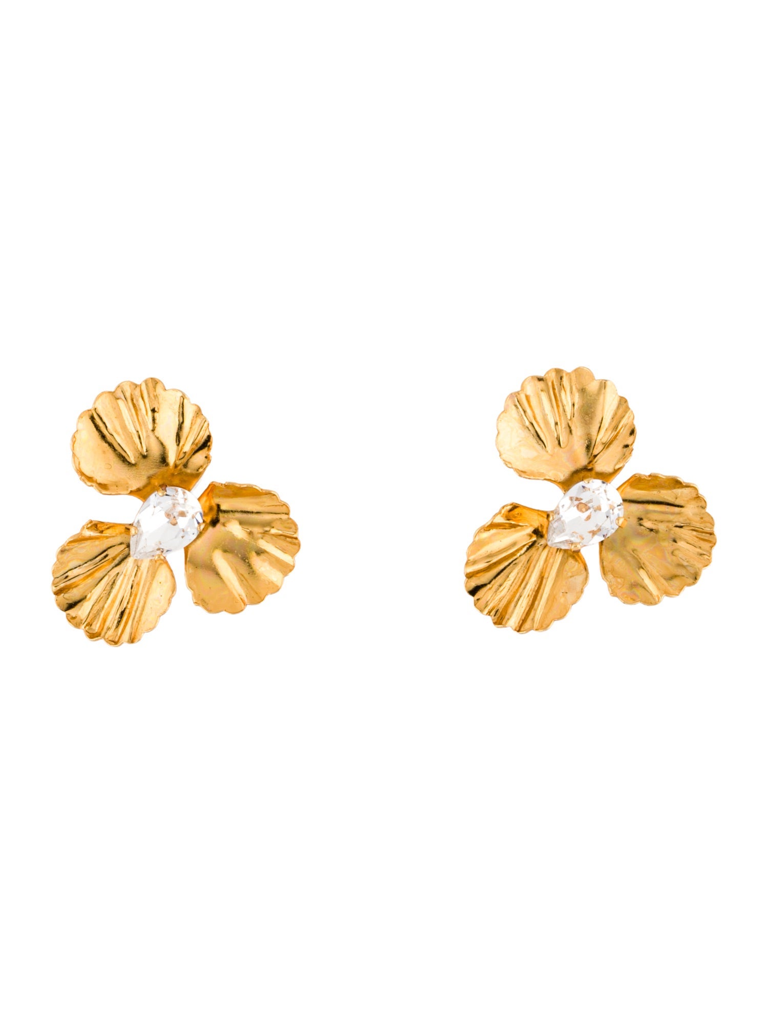 Jennifer Behr Crystal Flower Stud Earrings