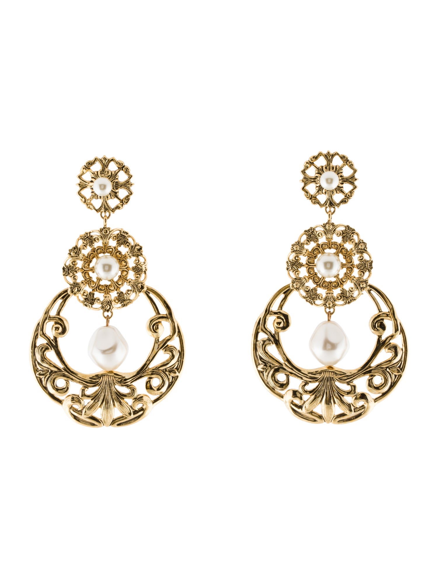 Jennifer Behr x Jenny Cipoletti Faux Pearl Portofino Chandelier Earrings