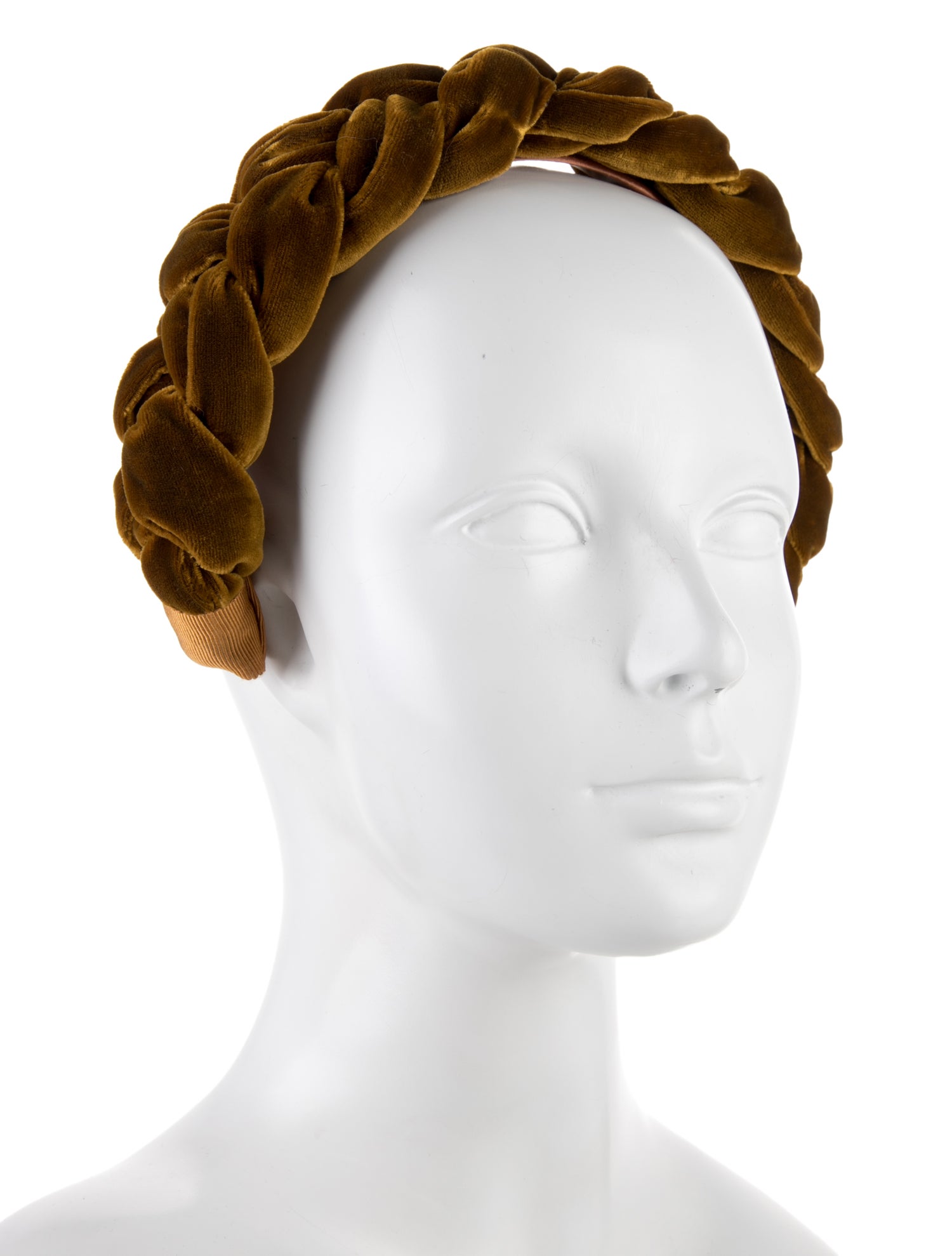 Jennifer Behr Gold Velvet Felt Headband