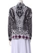 Bessi Silk Printed Button-Up Top