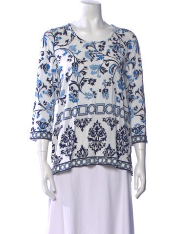 Bessi Tops Silk Printed Blouse XL