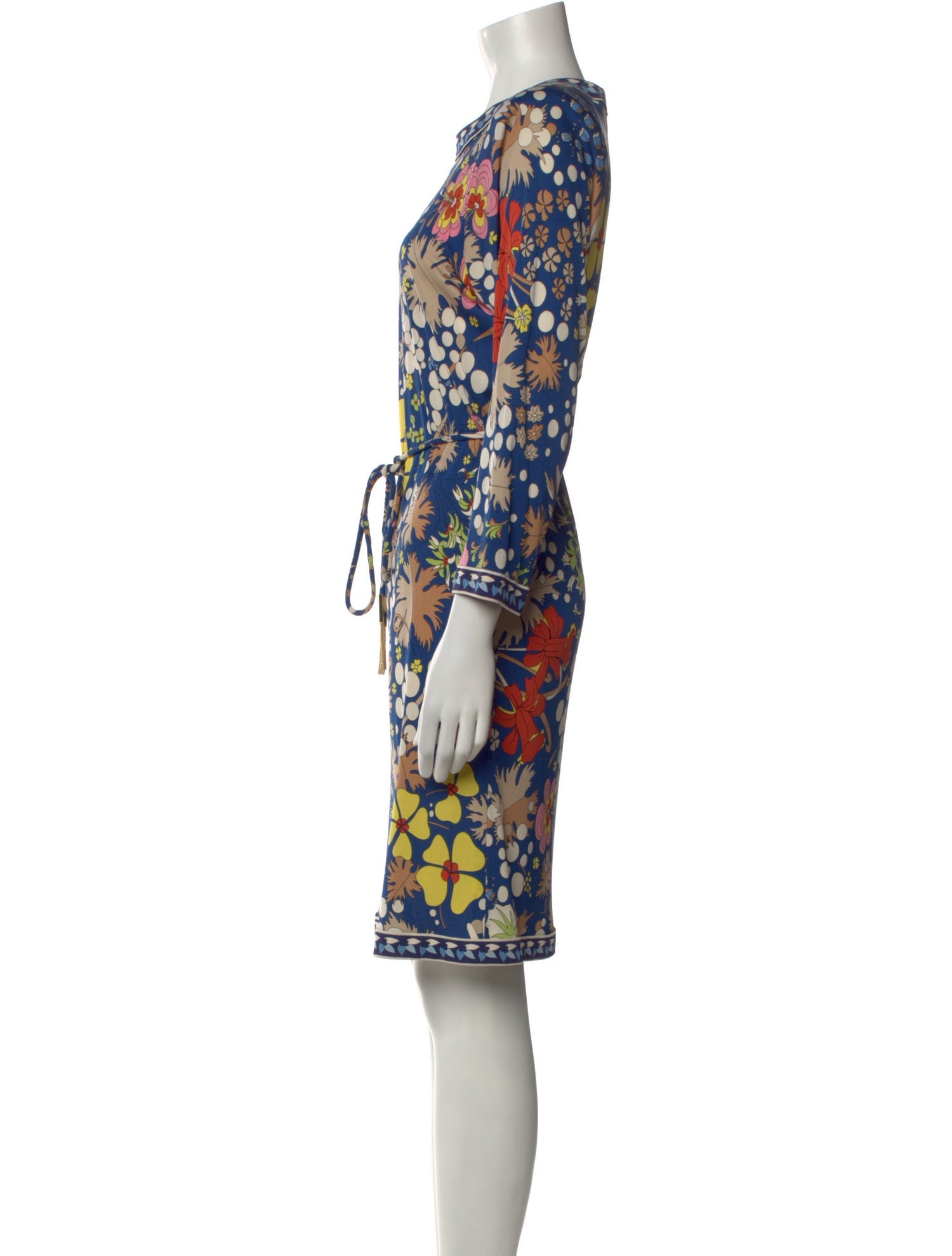 Bessi Silk Knee-Length Dress