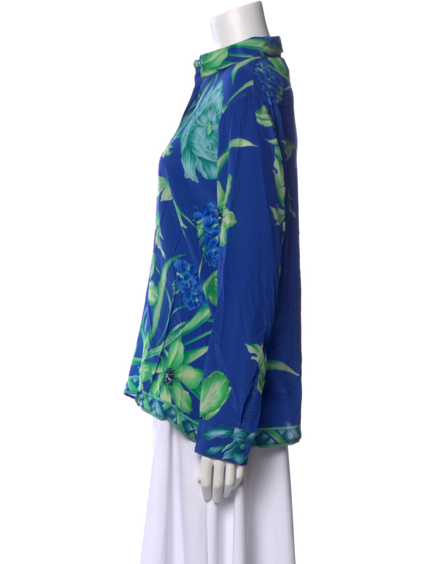 Bessi Silk Floral Print Blouse w/ Tags