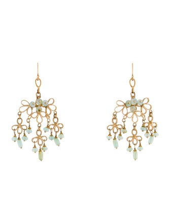 Becky Kelso 14K Opal Bead Chandelier Earrings