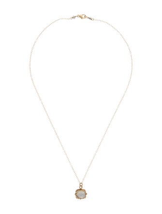 Becky Kelso 14K Moonstone Labradorite Pendant Necklace