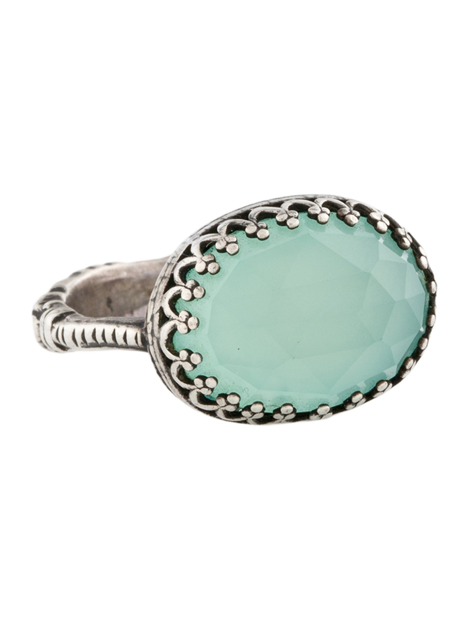 Becky Kelso Dyed Chalcedony Cocktail Ring