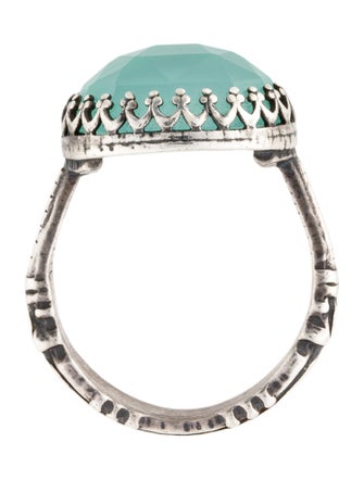 Becky Kelso Dyed Chalcedony Cocktail Ring