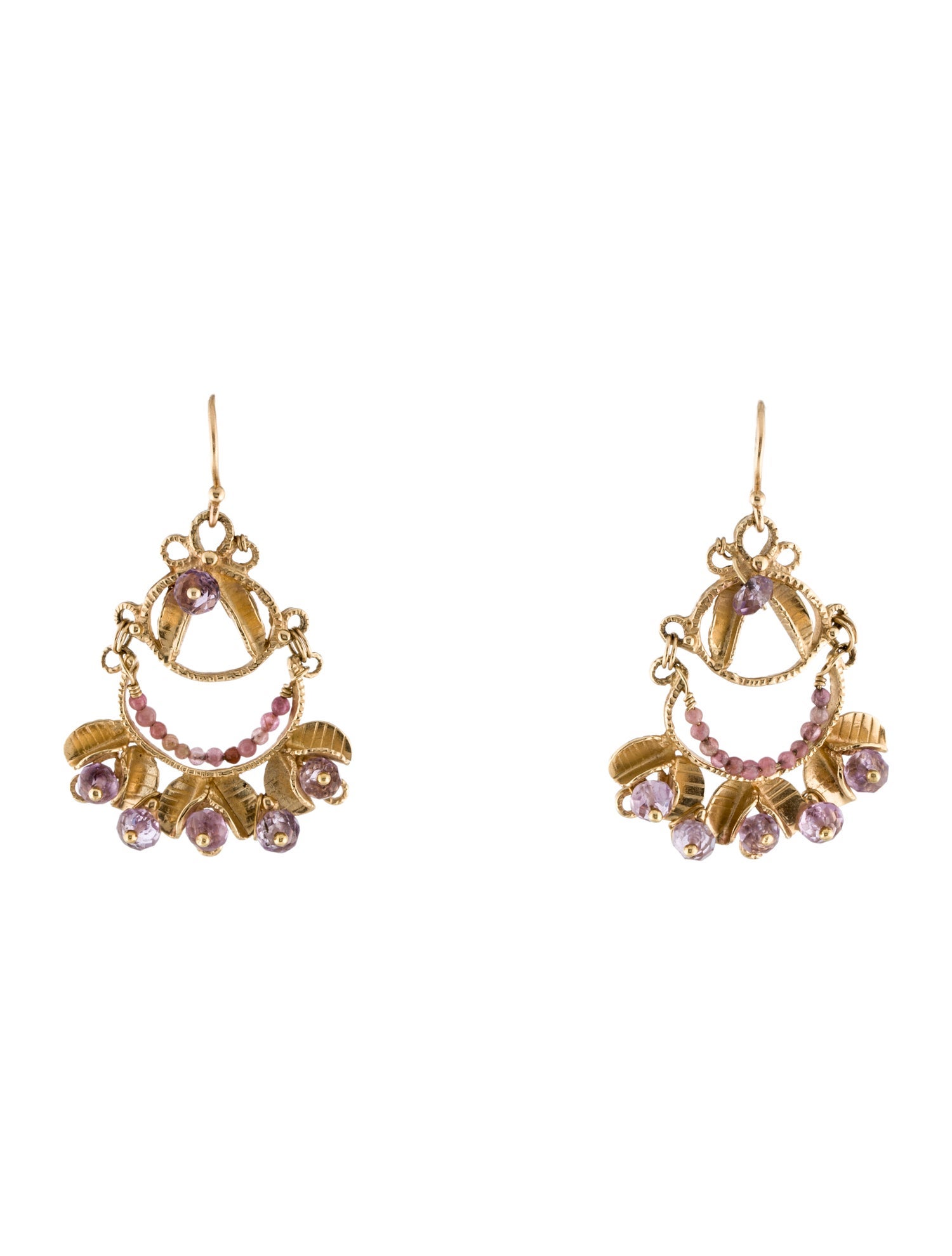 Becky Kelso 14K Amethyst Chandelier Earrings
