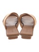 Bembien Straw Leather Trim Embellishment Slides
