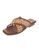 Bembien Leather Eyelet Trim Slides