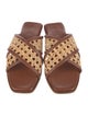 Bembien Leather Eyelet Trim Slides