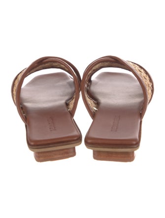 Bembien Leather Eyelet Trim Slides