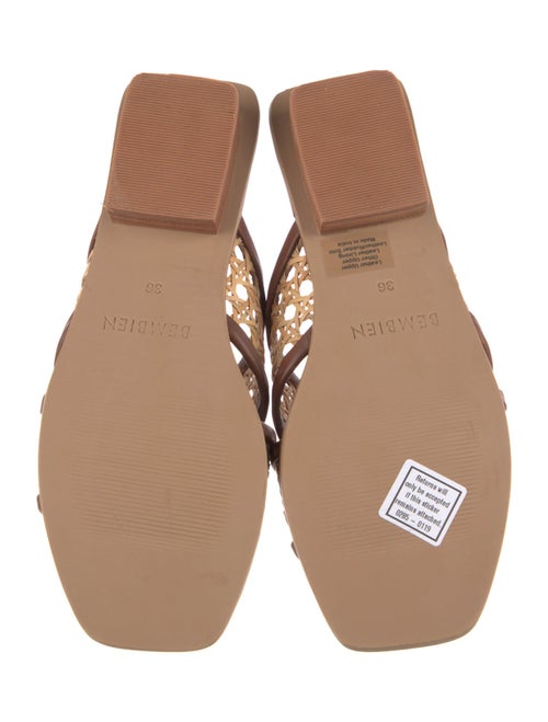 Bembien Leather Eyelet Trim Slides