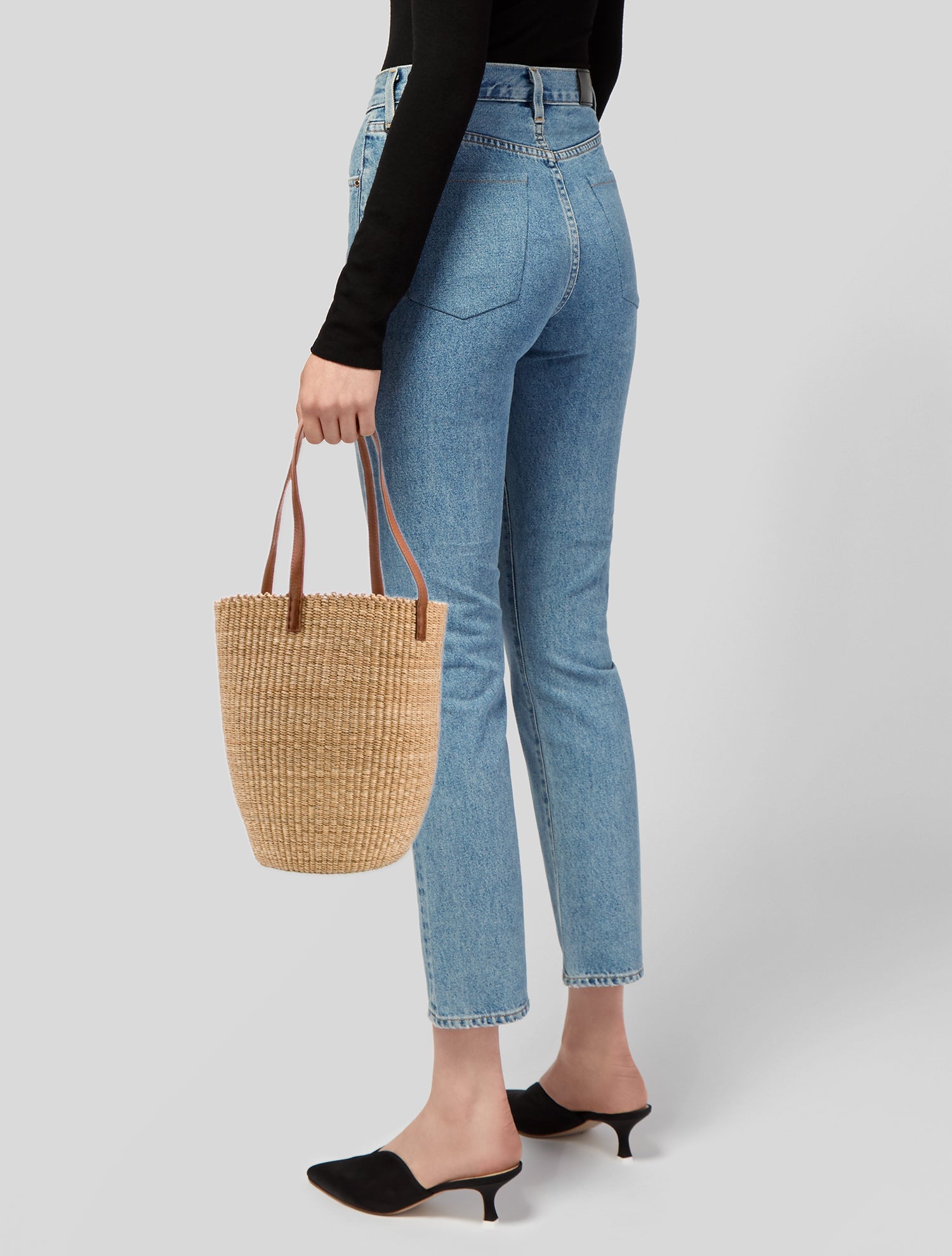 Bembien Raffia Bucket Bag