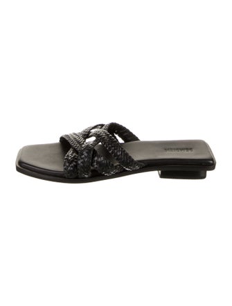 Bembien Leather Braided Accents Slides