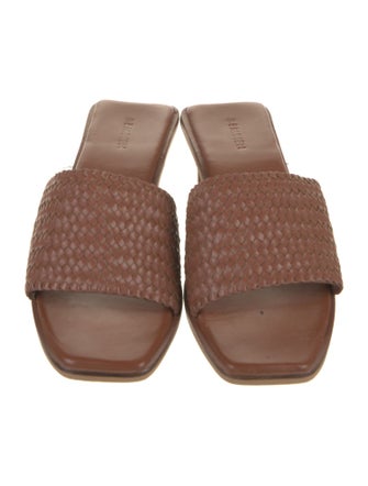 Bembien Leather Braided Accents Slides