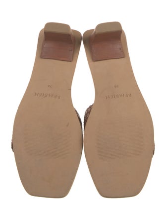 Bembien Leather Braided Accents Slides