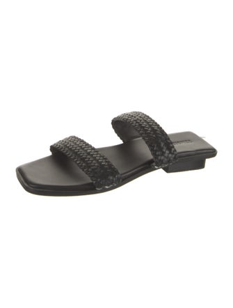 Bembien Leather Braided Accents Slides