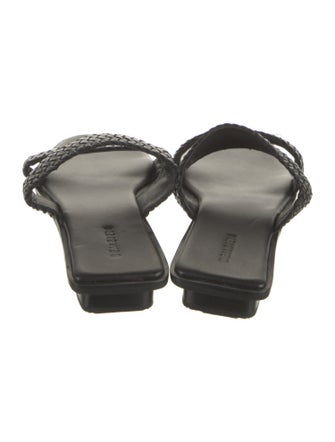 Bembien Leather Braided Accents Slides
